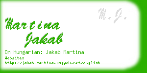 martina jakab business card